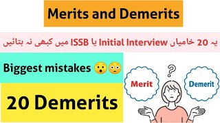 How to write merits and demerits  20 demerits examples for initial interview and ISSB [upl. by Peih770]