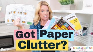 How to Declutter Paper  Day 26  30 Day Declutter Challenge [upl. by Robbie]