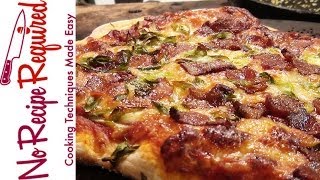 Bacon and Green Onion Pizza  NoRecipeRequiredcom [upl. by Heisser]