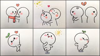 How To Draw Cute Sticker  Simple Sticker Drawing [upl. by Avuha]