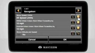 Speed Assistant Settings  NAVIGON Video Tutorial [upl. by Hocker]