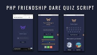 🤜 🤜 PHP Friendship Dare Quiz script  Dare 2019 PHP script  💕💕💕 [upl. by Zak]