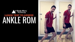 Lunge Test to Assess Ankle ROM  BodyWorx Physiotherapy Newcastle [upl. by Ehtyde]