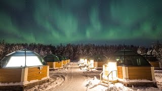 Discover northern lights at Arctic Glass Igloos of Arctic Snow Hotel in Rovaniemi in Lapland Finland [upl. by Dasteel186]