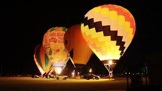 Canowindra Balloon Glow Balloon Festival Canowindra NSW 27 April 2024 [upl. by Alletse]