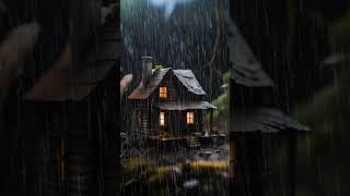 Rain Sounds For Sleeping  99 Instantly Fall Asleep With Rain Sound outside the Wood Cabin [upl. by Ringo]