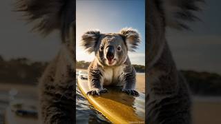 Cute Koala Surfing [upl. by Kcirrez]