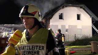 Antenne  Einfamilienhaus in Wundschuh in Vollbrand [upl. by Morrell]