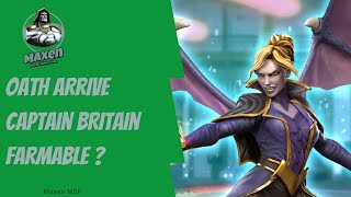 Oath arrive et Captian Britain farmable   Marvel Strike Force [upl. by Aisset]