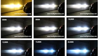 HID Kit Color Comparison Video Footage 3000K vs 6000K vs 8000K [upl. by Ondine]