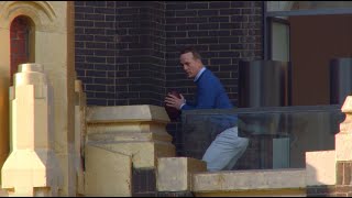 Peyton Manning Throws a Football Off Skyscraper [upl. by Eimarrej259]