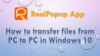 How to transfer files from PC to PC in Windows 10 [upl. by Uzzi]