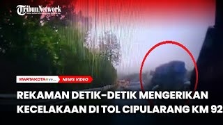 REKAMAN Dashcam Ambulance DetikDetik Kecelakaan Beruntun di Tol Cipularang KM 92 [upl. by Ormsby]