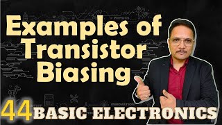 1 Solved Examples of Transistor Biasing  Fixed Bias Transistor Example  Emitter Bias BJT Example [upl. by Eneleoj]