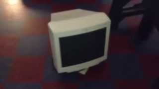 1994 Hewlett Packard A4033A CRT Computer Monitor at School [upl. by Brunn394]