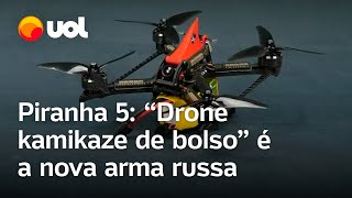 Drone kamikaze de bolso é a nova arma da Rússia na guerra contra Ucrânia veja imagens [upl. by Ayomat]