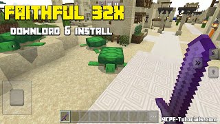 How To Install Faithful 32x Texture Pack in Minecraft PE 120 [upl. by Fina]