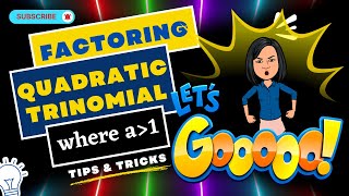 Factoring Trinomial where a is greater than 1 [upl. by Dearr]