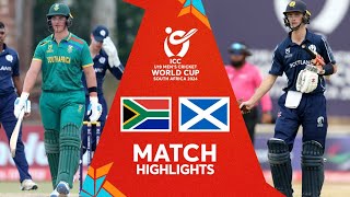 South Africa v Scotland  Match Highlights  U19 CWC 2024 [upl. by Quin]