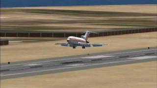 FAUCETT PERU 727 LANDIG AT JORGE CHAVE INTL [upl. by Mandal878]