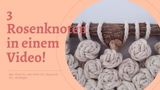 ➥ Makramee Knoten Anleitung  Rosenknoten [upl. by Mazlack]