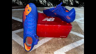 Unboxing New Balance FURON V6 Pro FG football shoes  Cobalt Blue amp Orng  UK 10  NB India  4K60 [upl. by Eniladam]