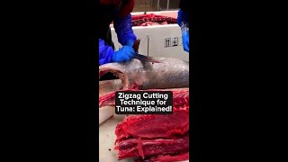 Zigzag Cutting Technique for Tuna Explained [upl. by Ardeed479]