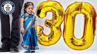 Worlds Shortest Woman Jyoti Amge Celebrates 30th Birthday  Guinness World Records [upl. by Hairim]