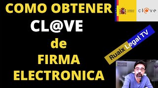 Como Obtener Clave de Firma Sistema Clve Firma Electrónica Firma Digital Cita Previa  TUTORIAL [upl. by Uon]