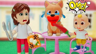 Cocomelon Family Bingo eats secretly  Funny Moment  Play with Cocomelon Toys [upl. by Danyelle]