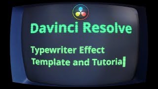 Davinci Resolve Typewriter Effect Template [upl. by Mccready]