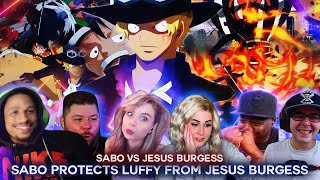 Sabo Saves Luffy From Jesus Burguss  Sabo Vs Jesus Burgess  Reaction Mashup [upl. by Longerich]