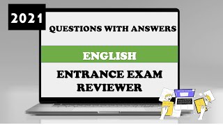 Entrance Exam Reviewer 2021  Common Questions with Answers in English [upl. by Aggappora740]