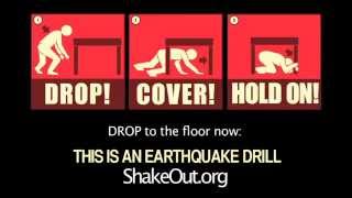 ShakeOut Drill Broadcast English [upl. by Noied]