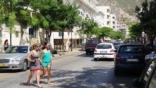 Loutraki Greece Main Street [upl. by Kurtzig]