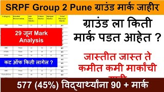 SRPF ground Mark Details  SRPF Group 2 Pune Ground  SRPF bharti 2024 [upl. by Rtoip]