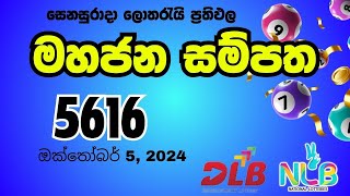 Mahajana Sampatha 5616 Saturday October 05 2024 NLB and DLB lottery result [upl. by Einafit]