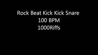 Rock Drum Beat 100 BPM Kick Kick Snare [upl. by Annaeoj]