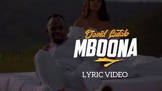 Mboona Lyric Video  David Lutalo [upl. by Jennica]