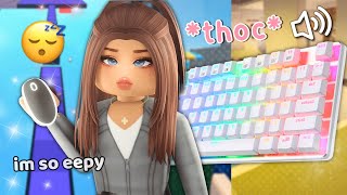 roblox asmr 🌙 15 mins of THIS keyboard  smooth amp thocky [upl. by Ahtebbat]