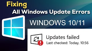 Fix All Windows Update Error Problems in Windows 1011 2024  Updated [upl. by Anaderol]