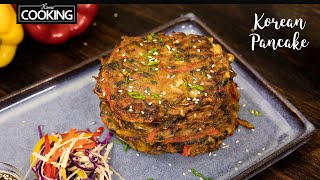 Korean Pancake  Vegetable Pancake  Breakfast Recipes  Evening Snacks Recipes  Korean Food [upl. by Efthim]