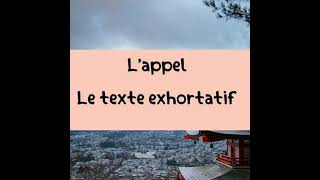 كيفاش تعرف النص الحثي في الباك؟ Le texte exhortatif Lappel [upl. by Leirbaj]