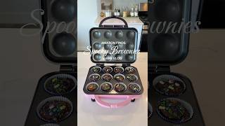 Spooky Brownies In My Cupcake Machine 🎃🍩 sluttybrowniescheck halloween2024 asmrkitchen [upl. by Econah]