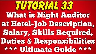 What is Night Auditor at Hotel  Salary Job Description Duties Night Audit Process Tutorial 33 [upl. by Aziaf494]