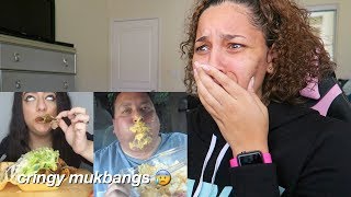 cringy mukbang moments 😰 Reaction [upl. by Ahsinrad]