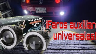 COMO INSTALAR FAROS AUXILIARES UNIVERSALES EN CUALQUIER CARROVW POLO 9N OJO DE ANGEL Y LUPAS [upl. by Atis]