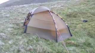 Hilleberg Soulo quotwildquot camp on Threlkeld Common Lake District [upl. by Aihseit]