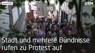 Tausende Teilnehmer bei AntiSellnerDemo in Marburg [upl. by Jamnes]