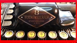 Blickensderfer 8 Typewriter Repaired and Typing Again Manufactured in 1908 Short Demo [upl. by Percival]